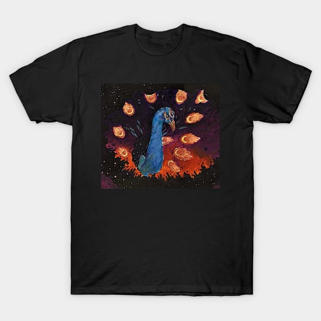 Heavenly Peacock T-Shirt by artofannabellepullen